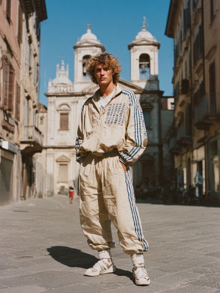 Fashionable Young Man in Urban Setting — Photography Print. poster detail