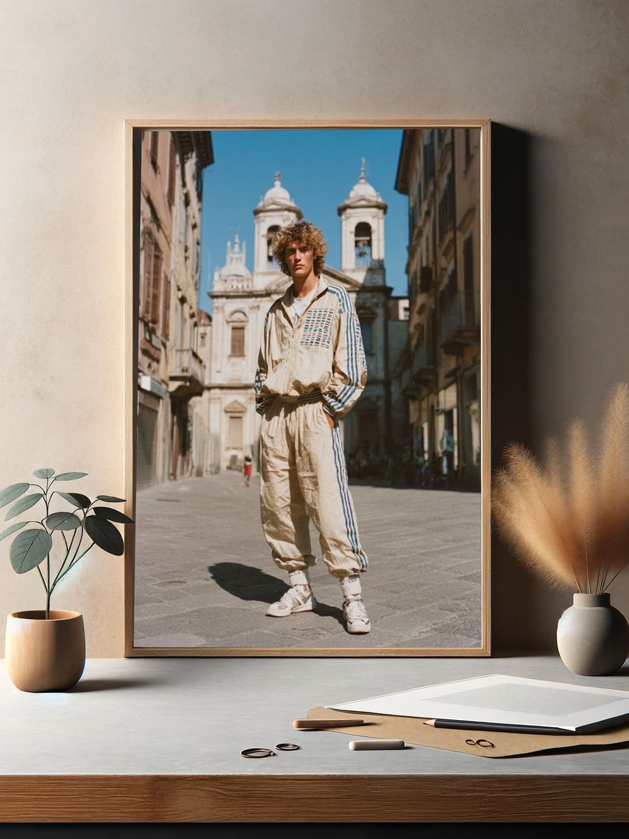 Fashionable Young Man in Urban Setting — Photography Print. — room view 2