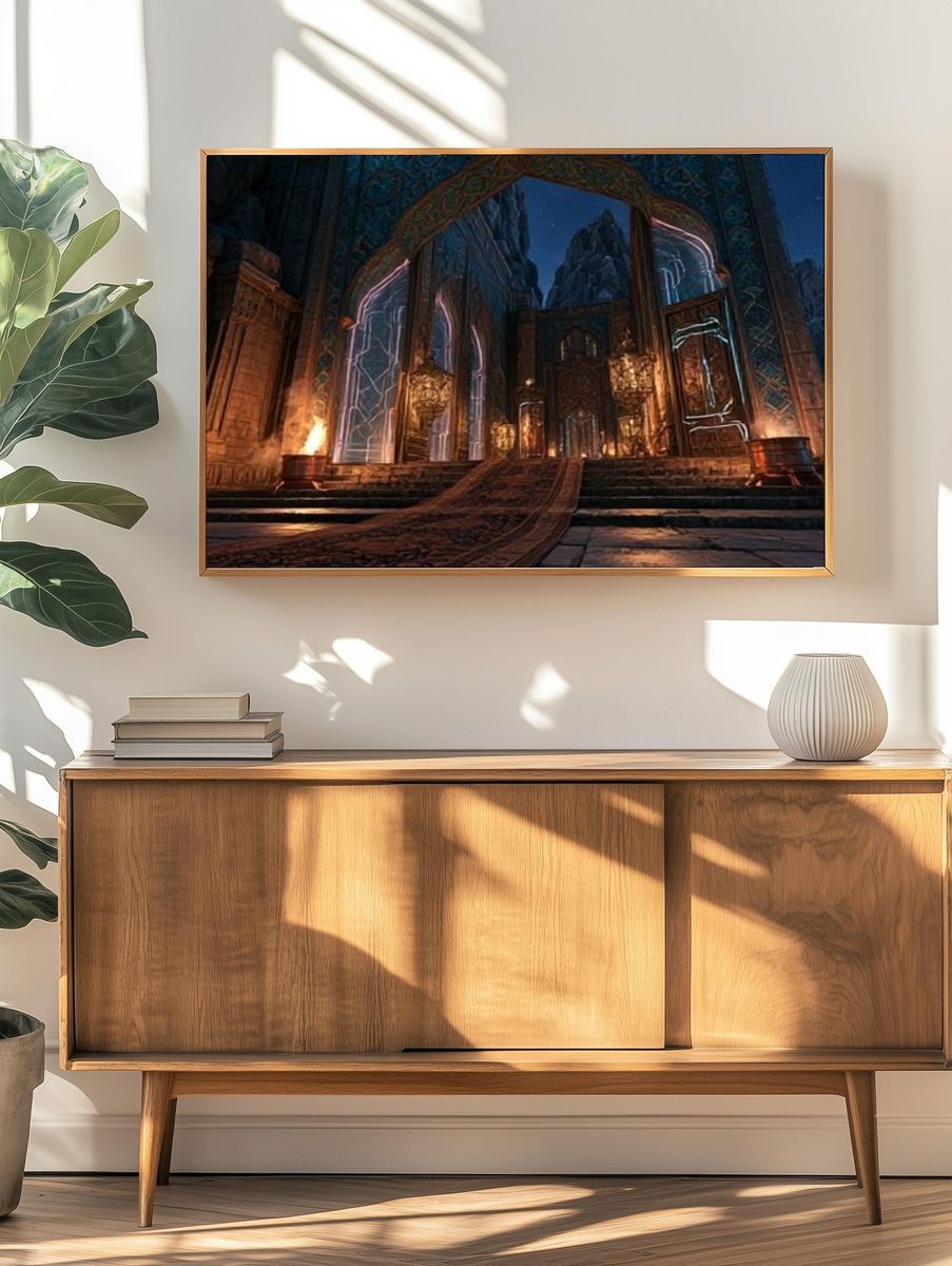 Mystic Temple Gate Fantasy Print. — room view 3