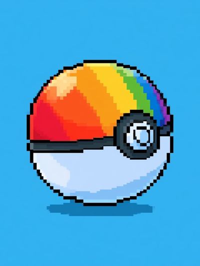 Pixel Poké Ball Pride Poster.