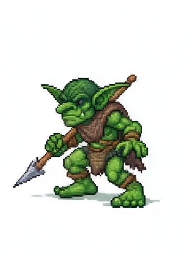 Goblin Pixel Art Poster. poster detail