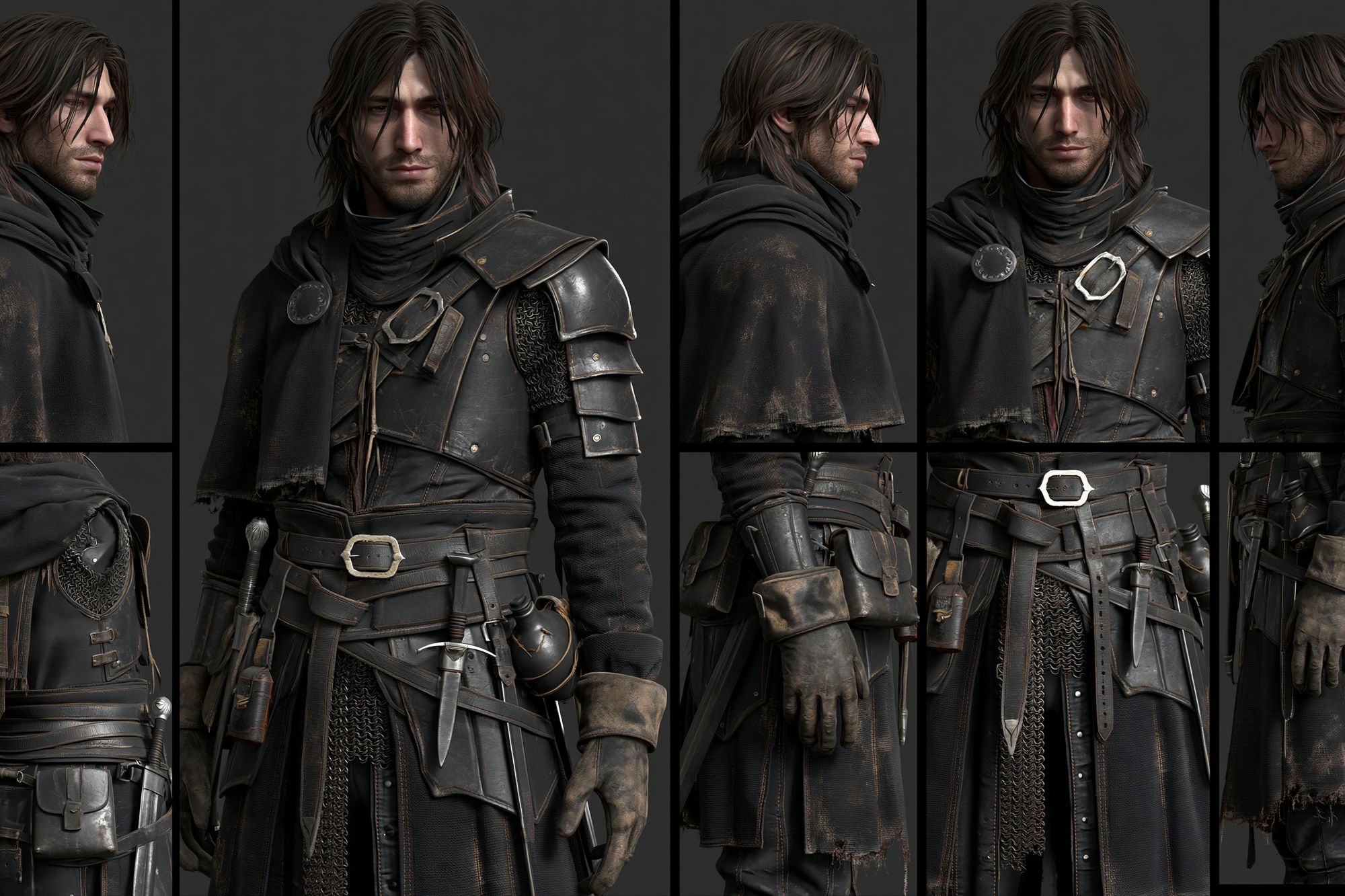 Dark Fantasy Warrior Character Poster. poster — gaming art
