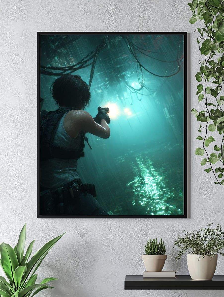 Survivor in the Shadows — Gaming Print. — room view 4