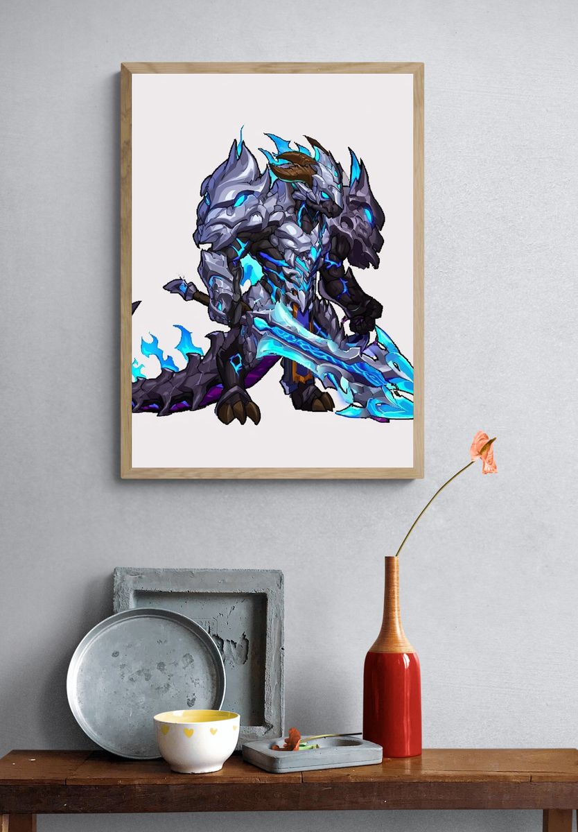 Armored Dragon Warrior Print. — room view 3