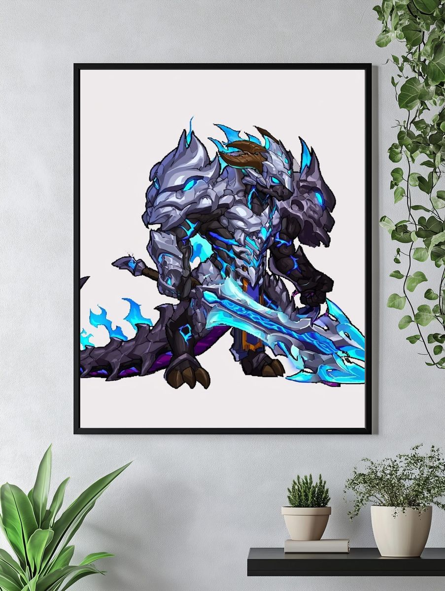 Armored Dragon Warrior Print. — room view 4