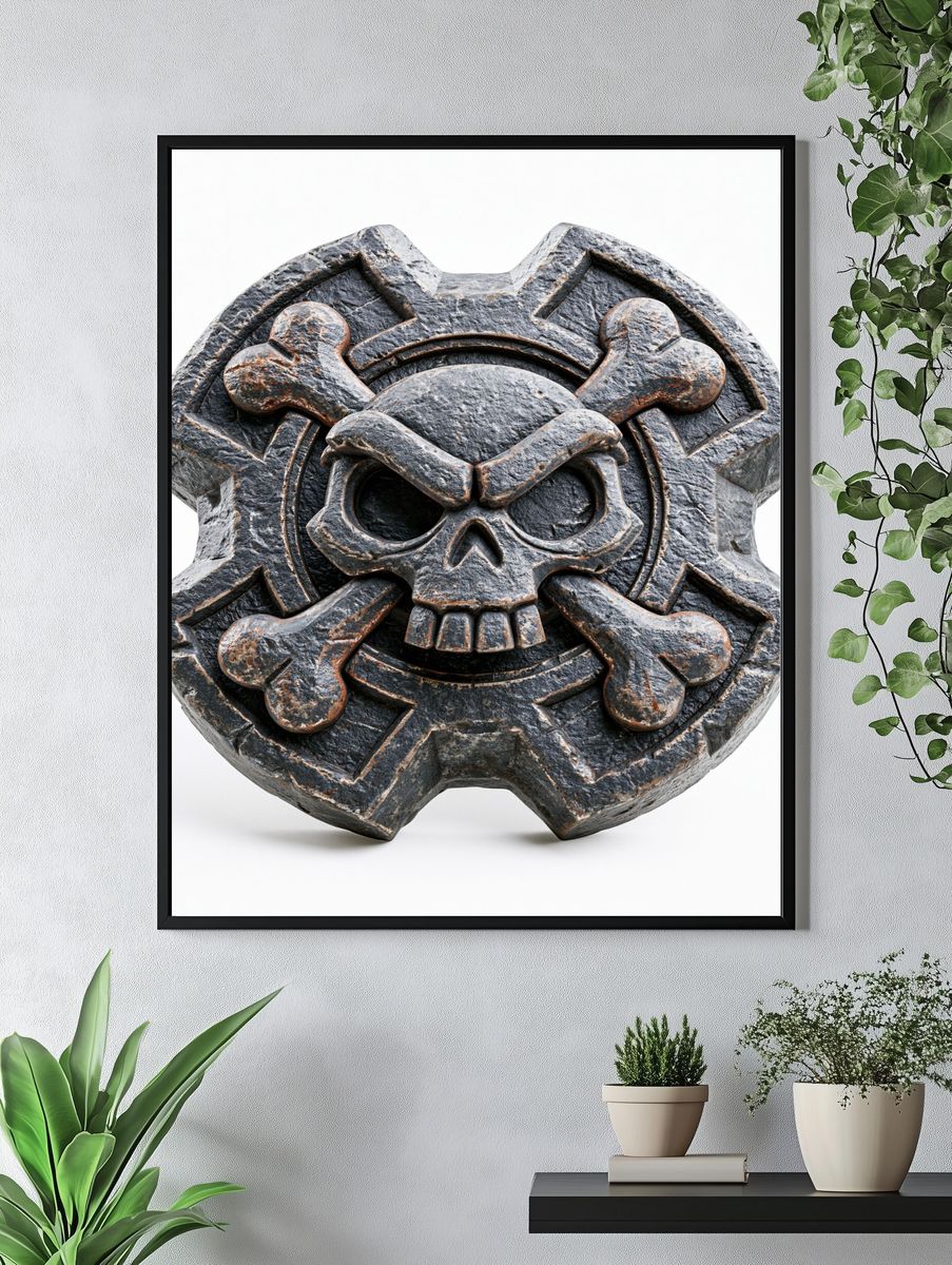 Skull Emblem Fantasy Poster. — room view 4