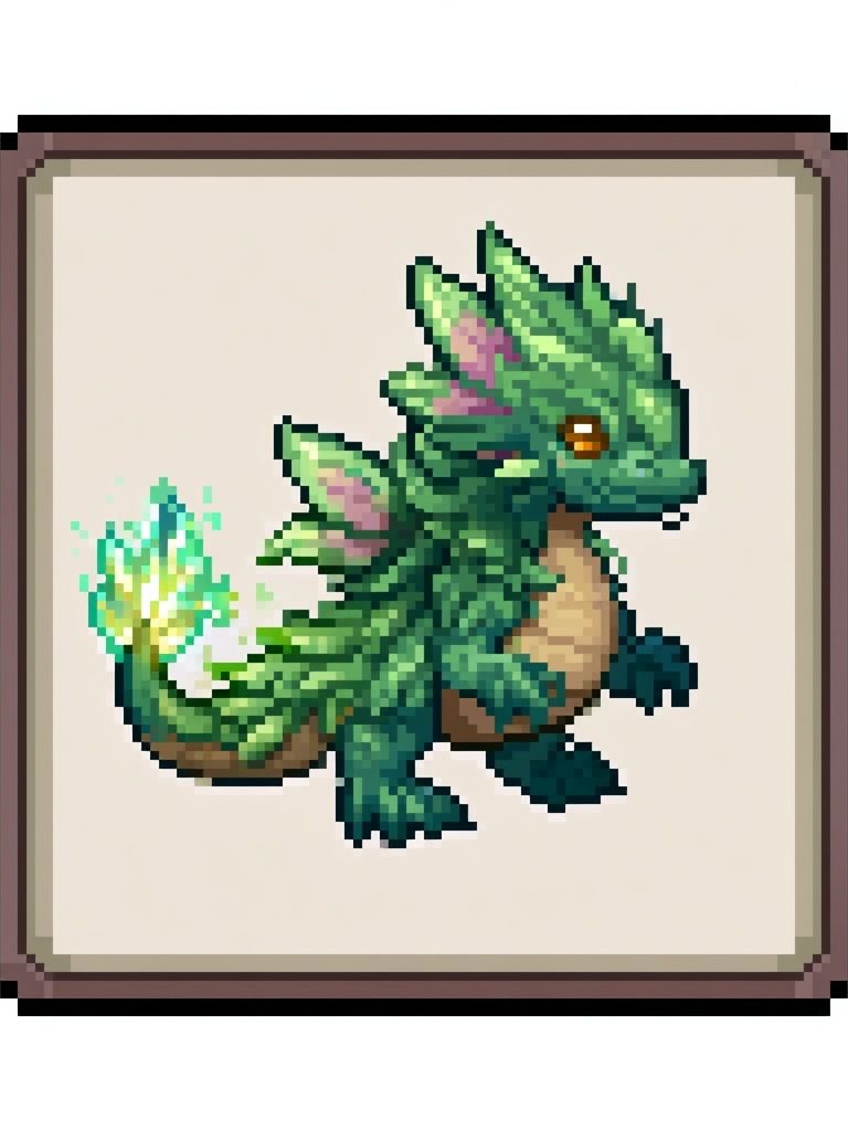Pixel Dragon Illustration Poster. poster — gaming art