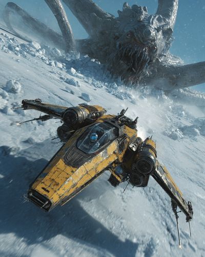 Space Battle with Monster