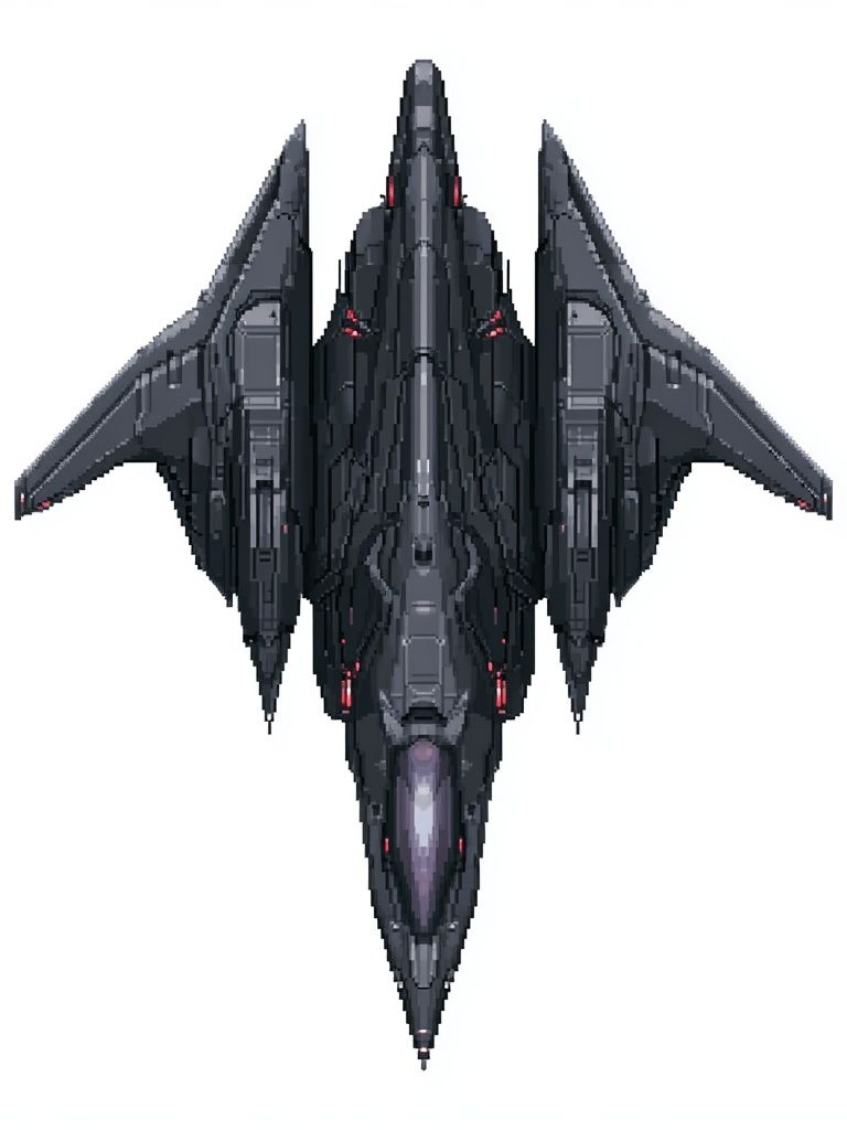 Pixel Space Fighter Poster. poster detail