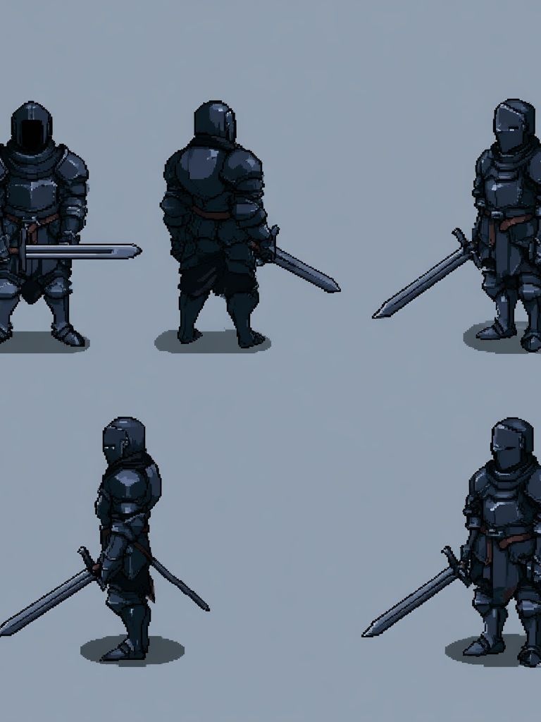 Armored Knight Character Sheet Poster. poster — gaming art