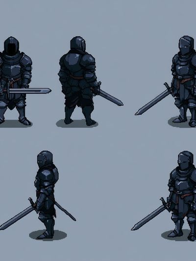 Armored Knight Character Sheet Poster. poster print