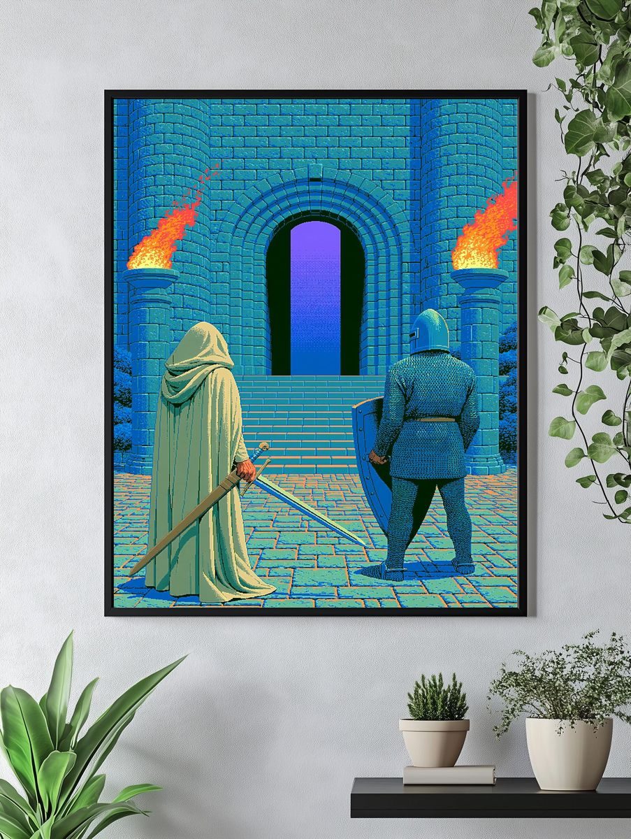 Pixel Castle Guardians Print. — room view 4