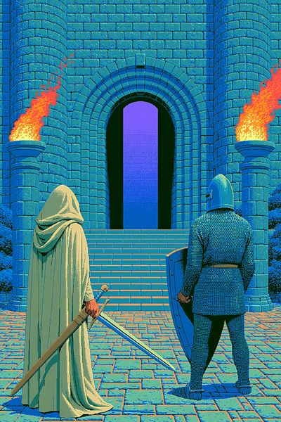 Pixel Castle Guardians Print.