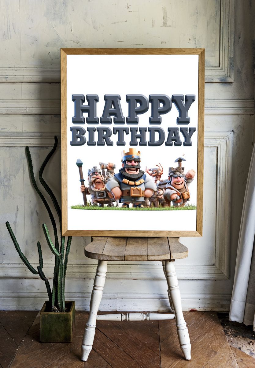 Clash Royale Happy Birthday Poster. room preview