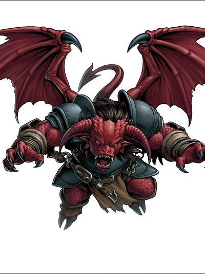 Winged Demon Fantasy Poster. poster print