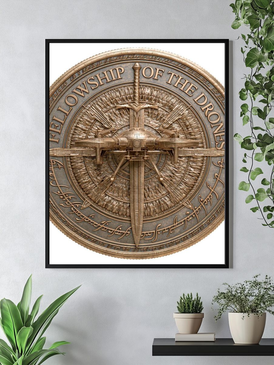 Fellowship of the Drones Fantasy Print. — room view 4