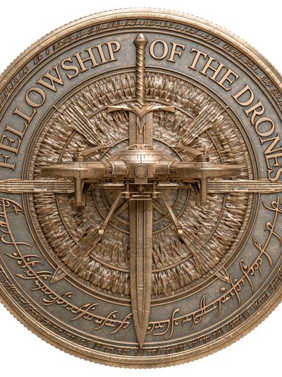 Fellowship of the Drones Fantasy Print. poster