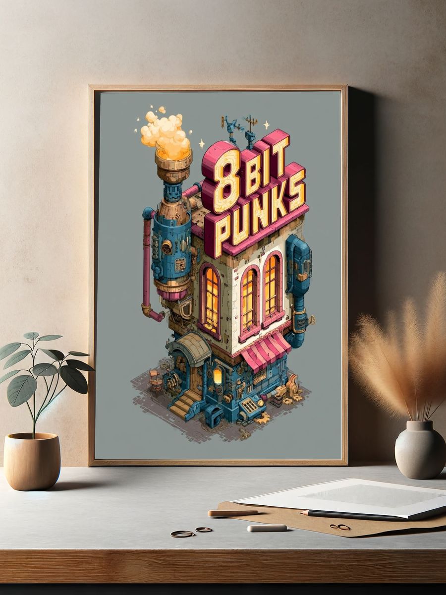 8 Bit Punks Retro Gaming Poster. — room view 2