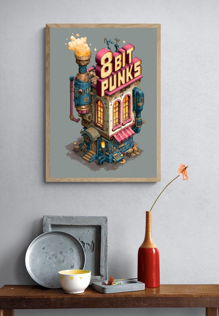 8 Bit Punks Retro Gaming Poster. — room view 3