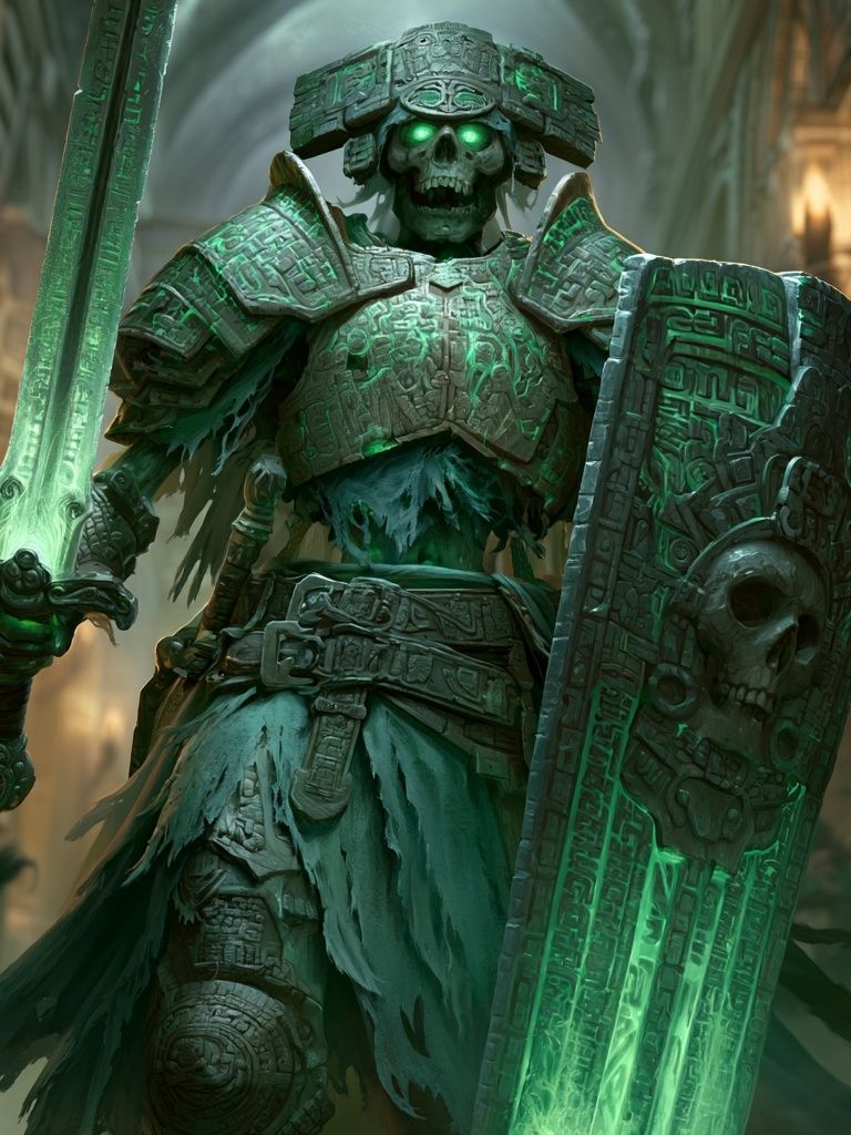 Undead Warrior Fantasy Print. poster detail