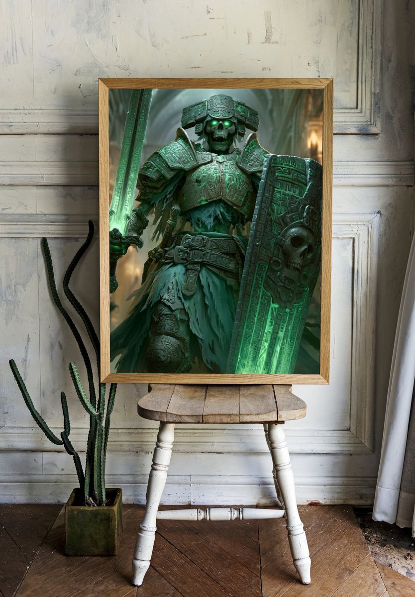 Undead Warrior Fantasy Print. — room view 1