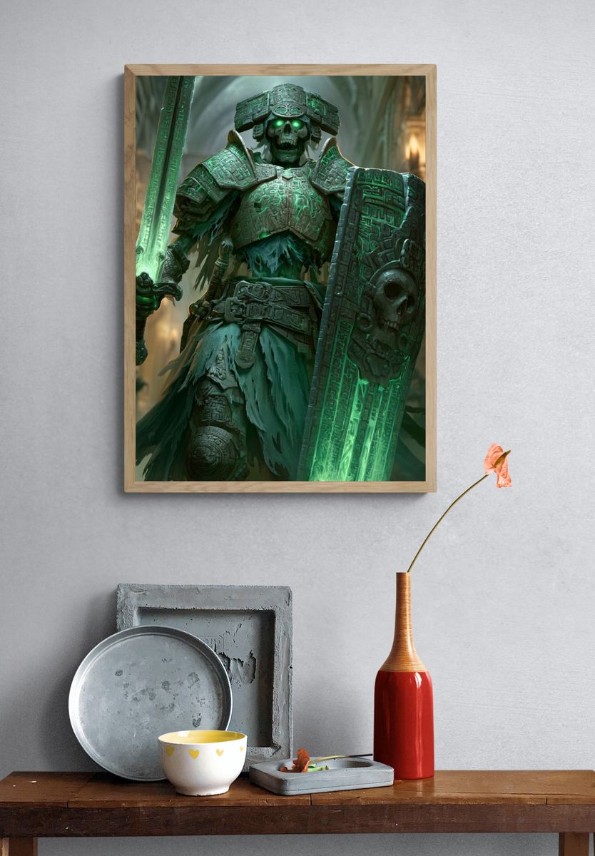 Undead Warrior Fantasy Print. — room view 3