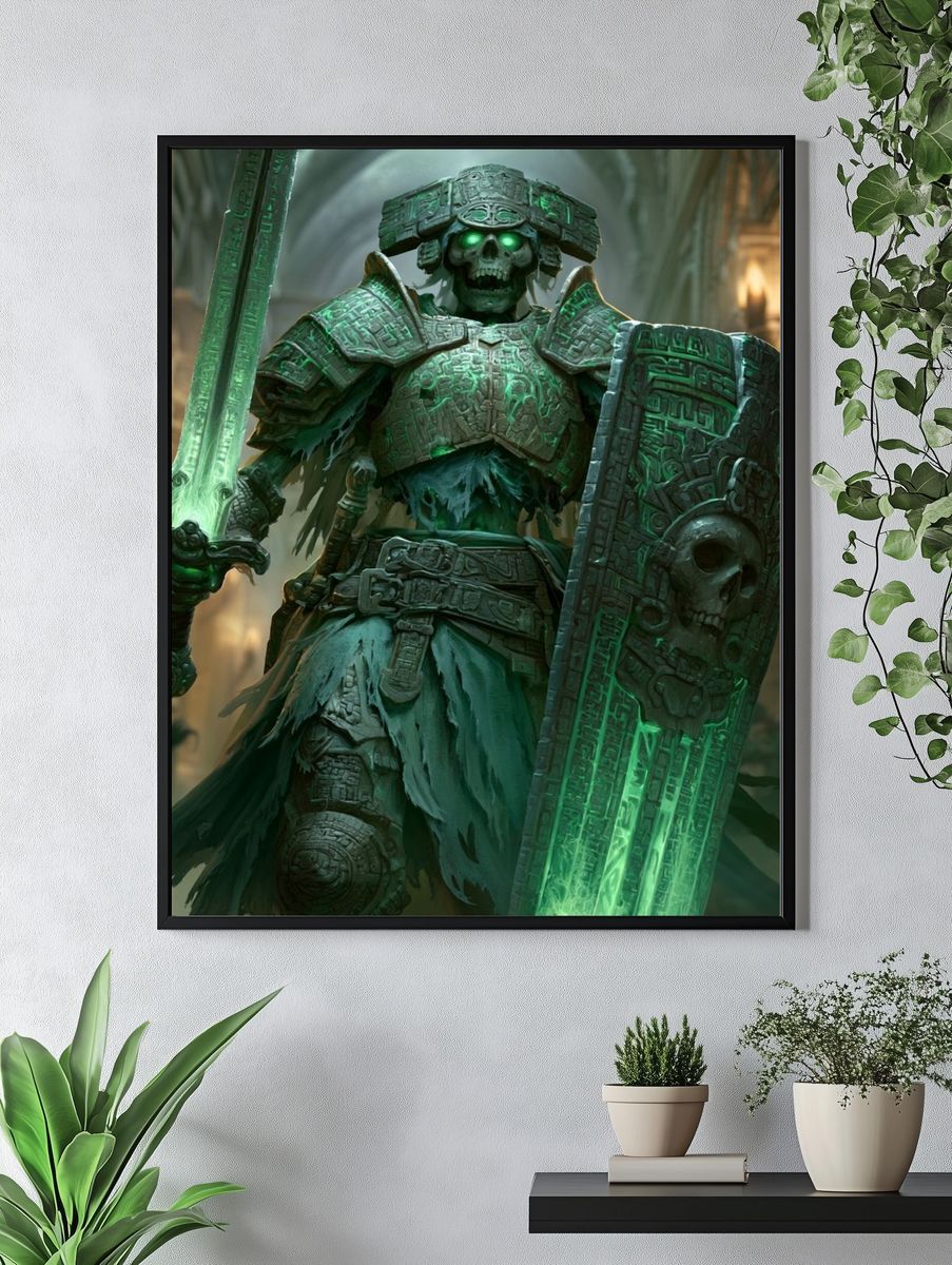 Undead Warrior Fantasy Print. — room view 4