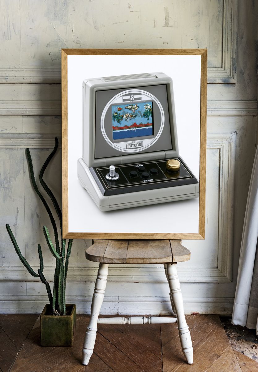 Retro Handheld Game Console Poster. — room view 1