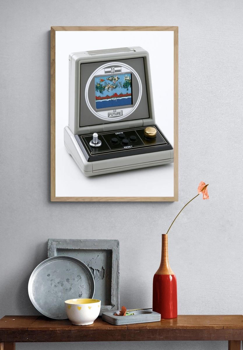 Retro Handheld Game Console Poster. — room view 3