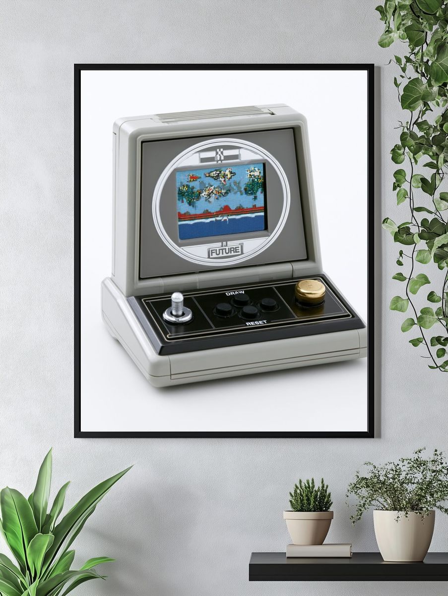 Retro Handheld Game Console Poster. — room view 4