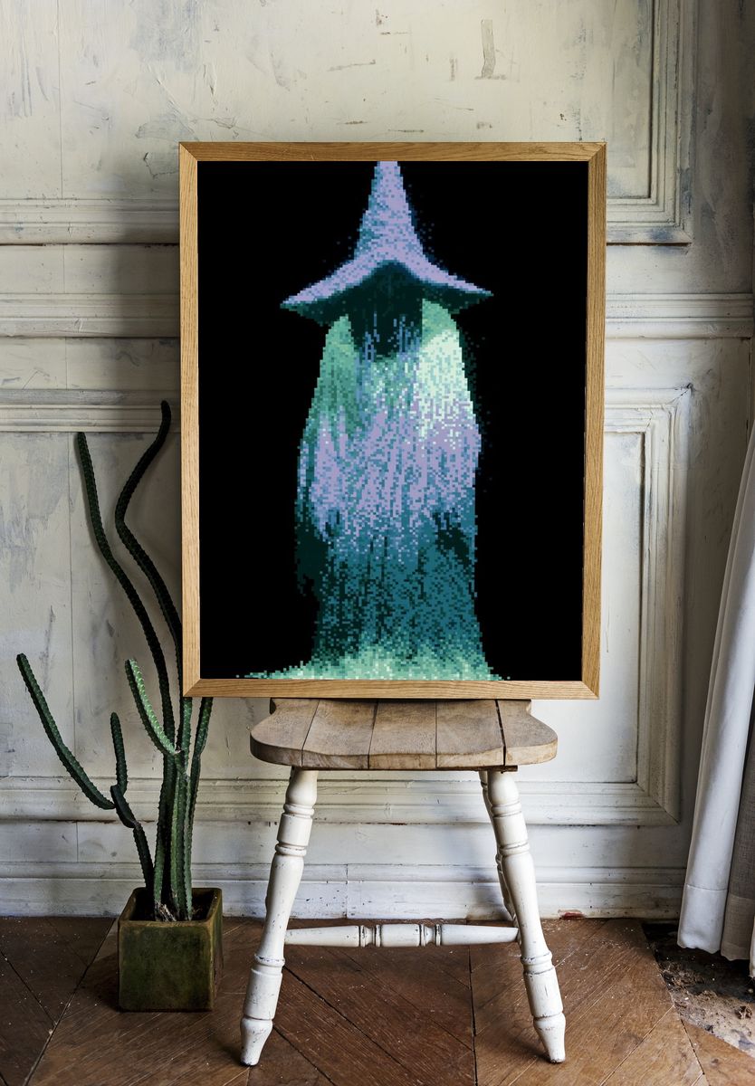 Pixel Wizard Abstract Poster. room preview