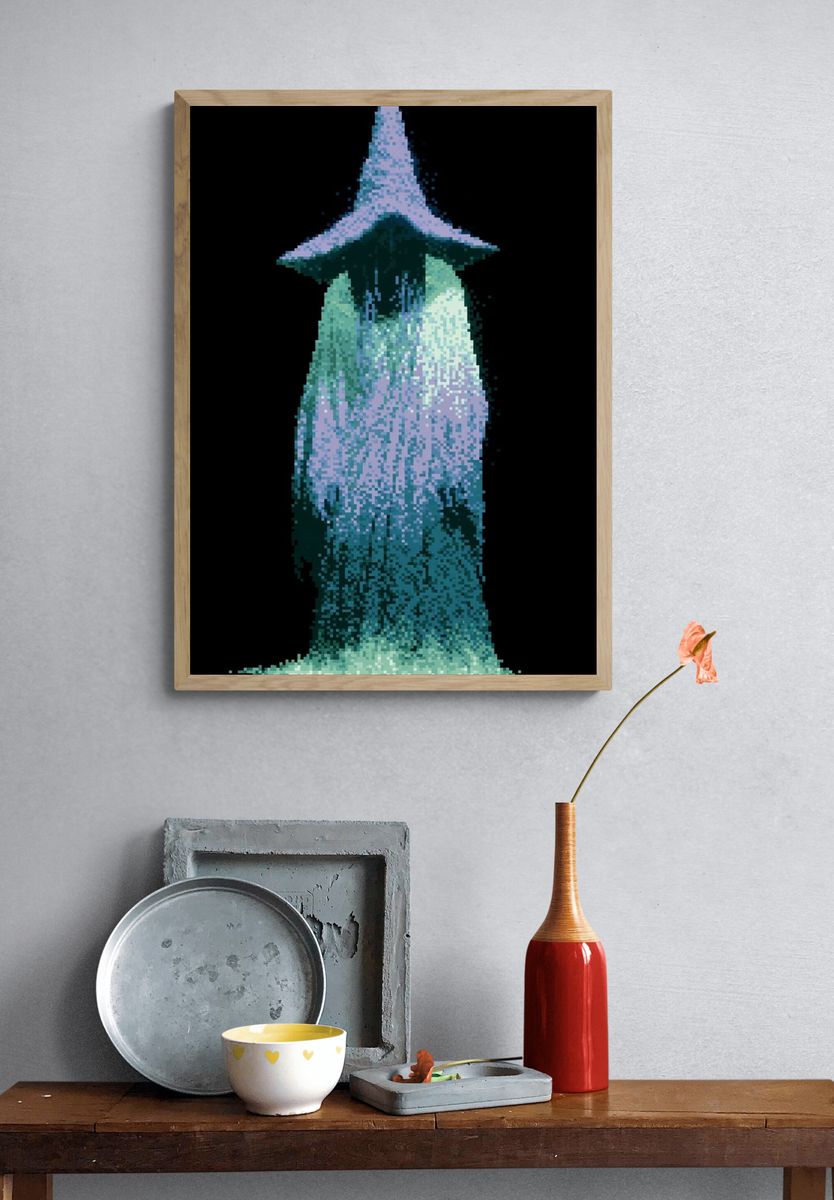 Pixel Wizard Abstract Poster. — room view 3