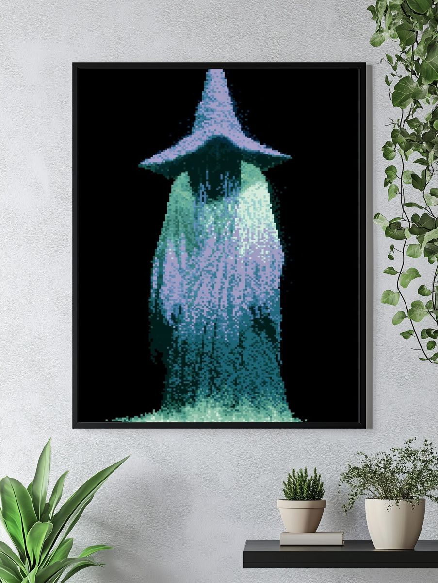 Pixel Wizard Abstract Poster. — room view 4