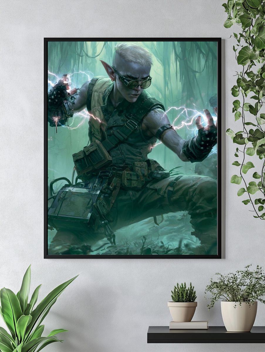 Jungle Elf Lightning Warrior Print. — room view 4