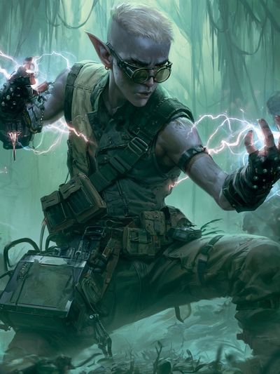 Jungle Elf Lightning Warrior Print. poster