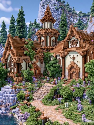 Minecraft Cottage Landscape Poster. poster