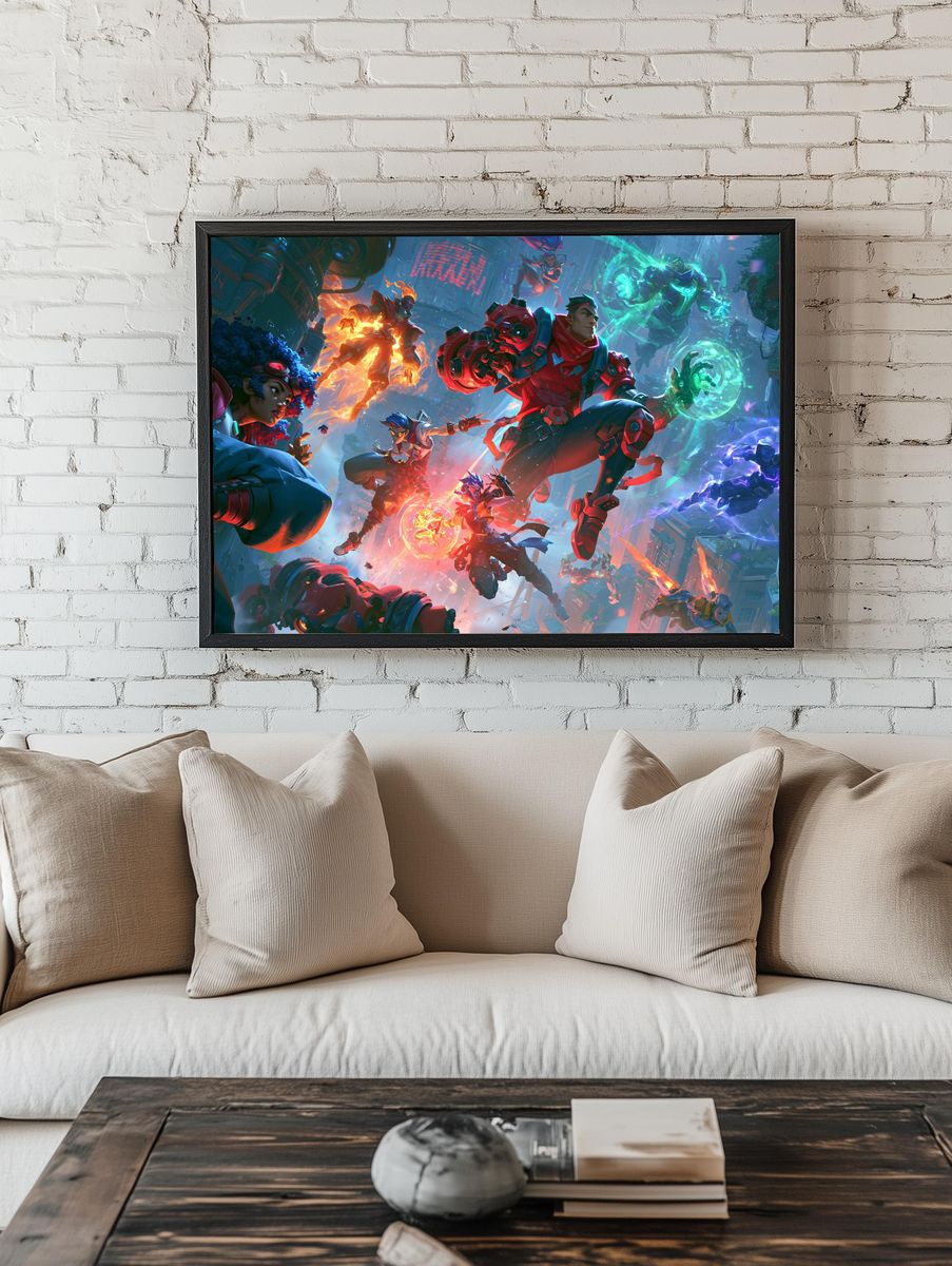 Arcane Champions Battle Illustration Poster. room preview