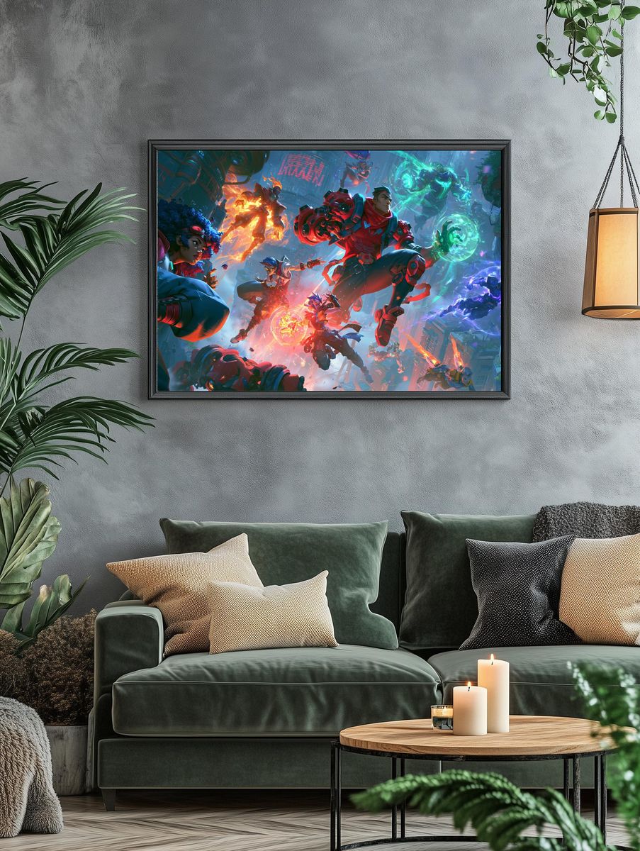 Arcane Champions Battle Illustration Poster. — room view 4