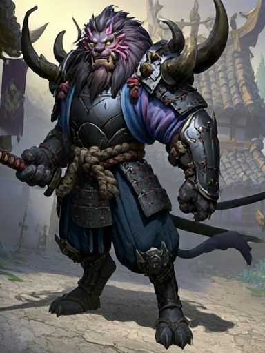 Armored Lion Warrior Fantasy Print. poster detail