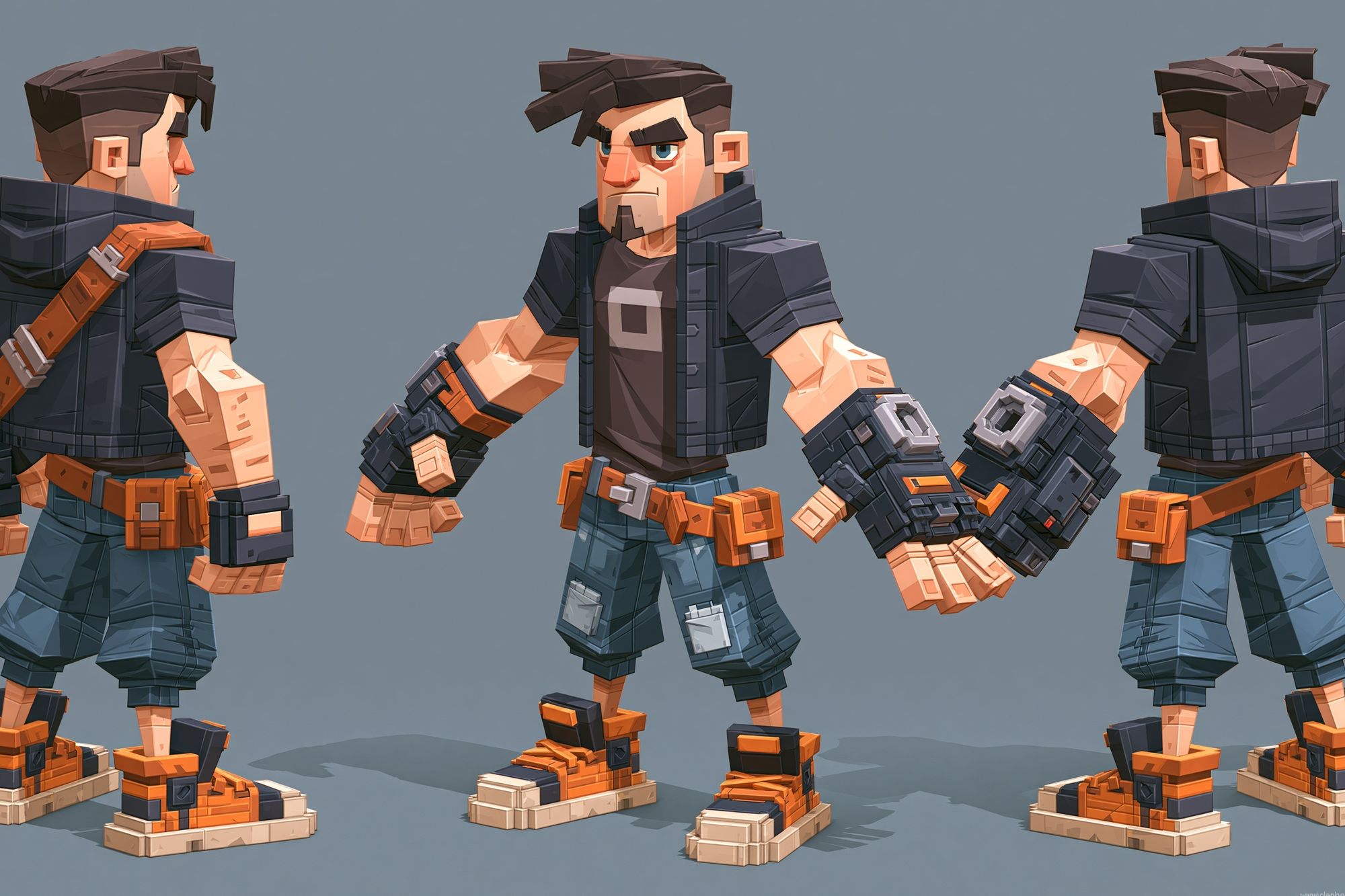 Voxel Action Hero Poster. poster detail