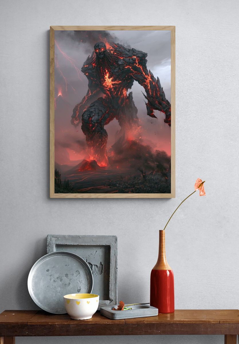 Volcanic Lava Giant Fantasy Print. — room view 3