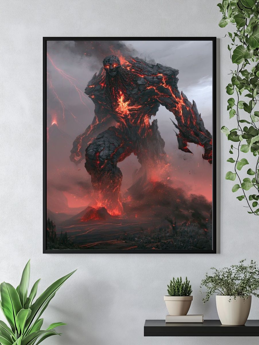 Volcanic Lava Giant Fantasy Print. — room view 4