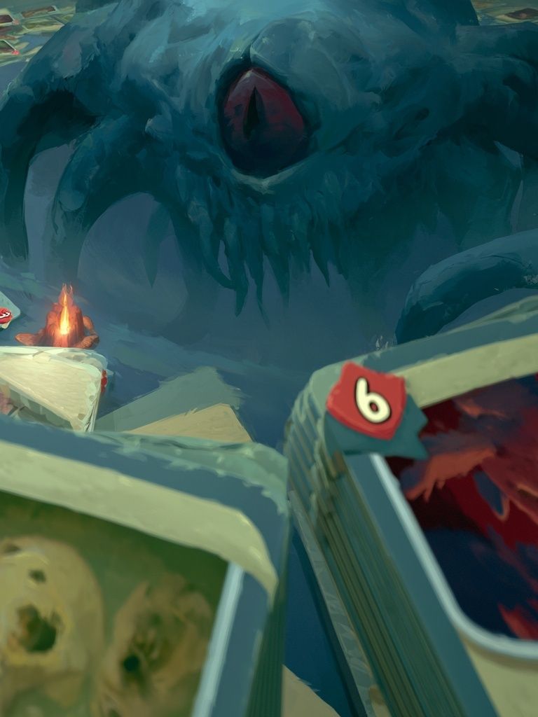 Fantasy Dungeon Cards Illustration Poster. poster detail