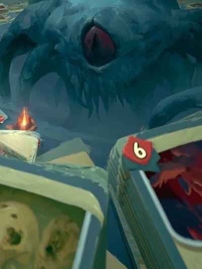 Fantasy Dungeon Cards Illustration Poster.