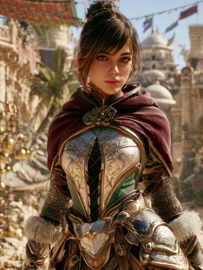 Fantasy Warrior Portrait Print.