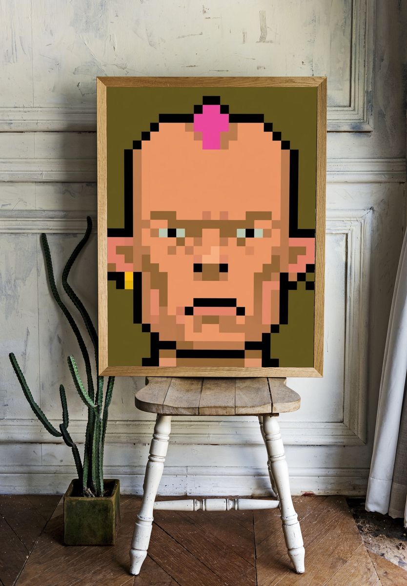 Pixel Portrait Poster. room preview