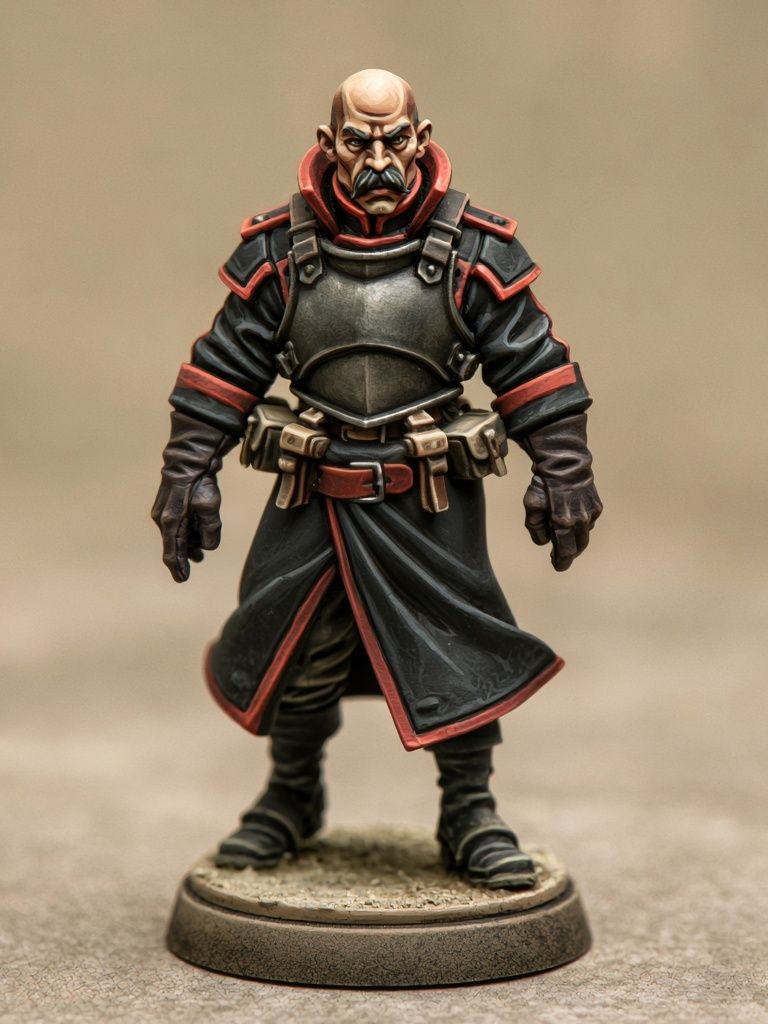Armored Warlord Miniature Print. poster detail