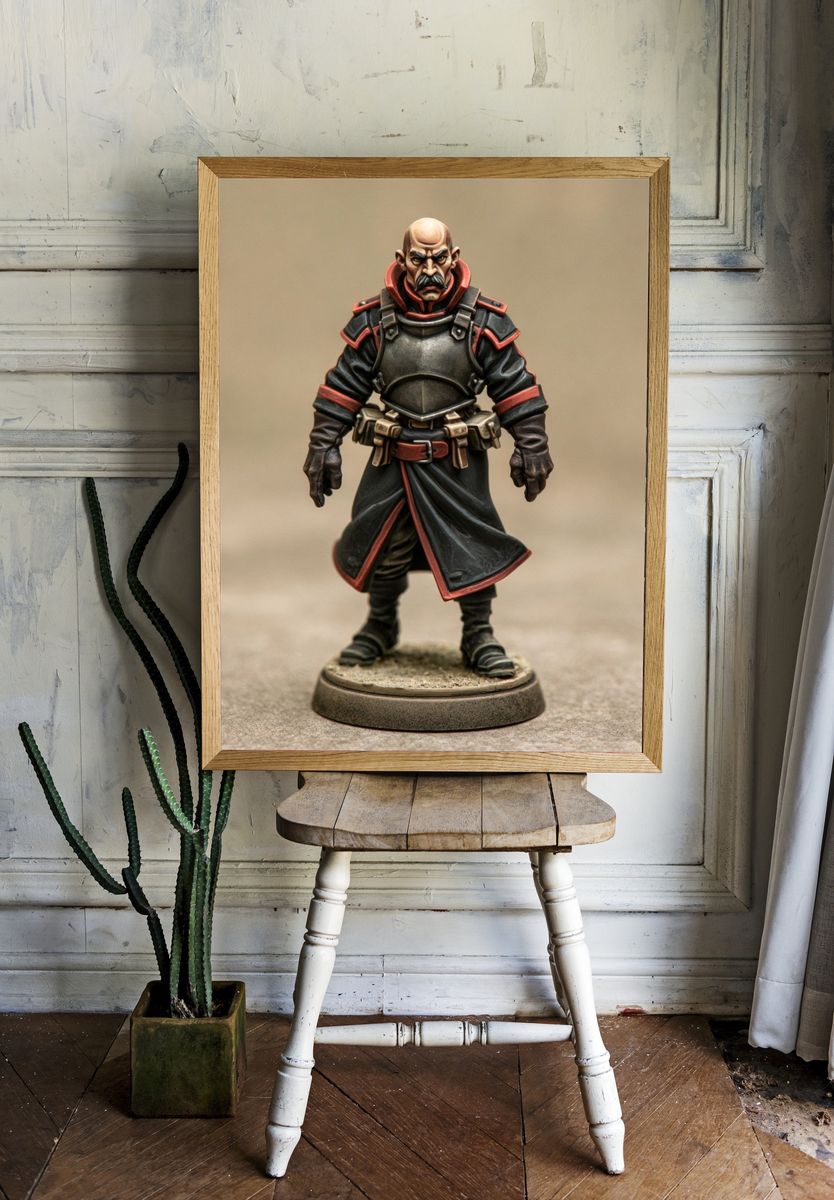 Armored Warlord Miniature Print. — room view 1