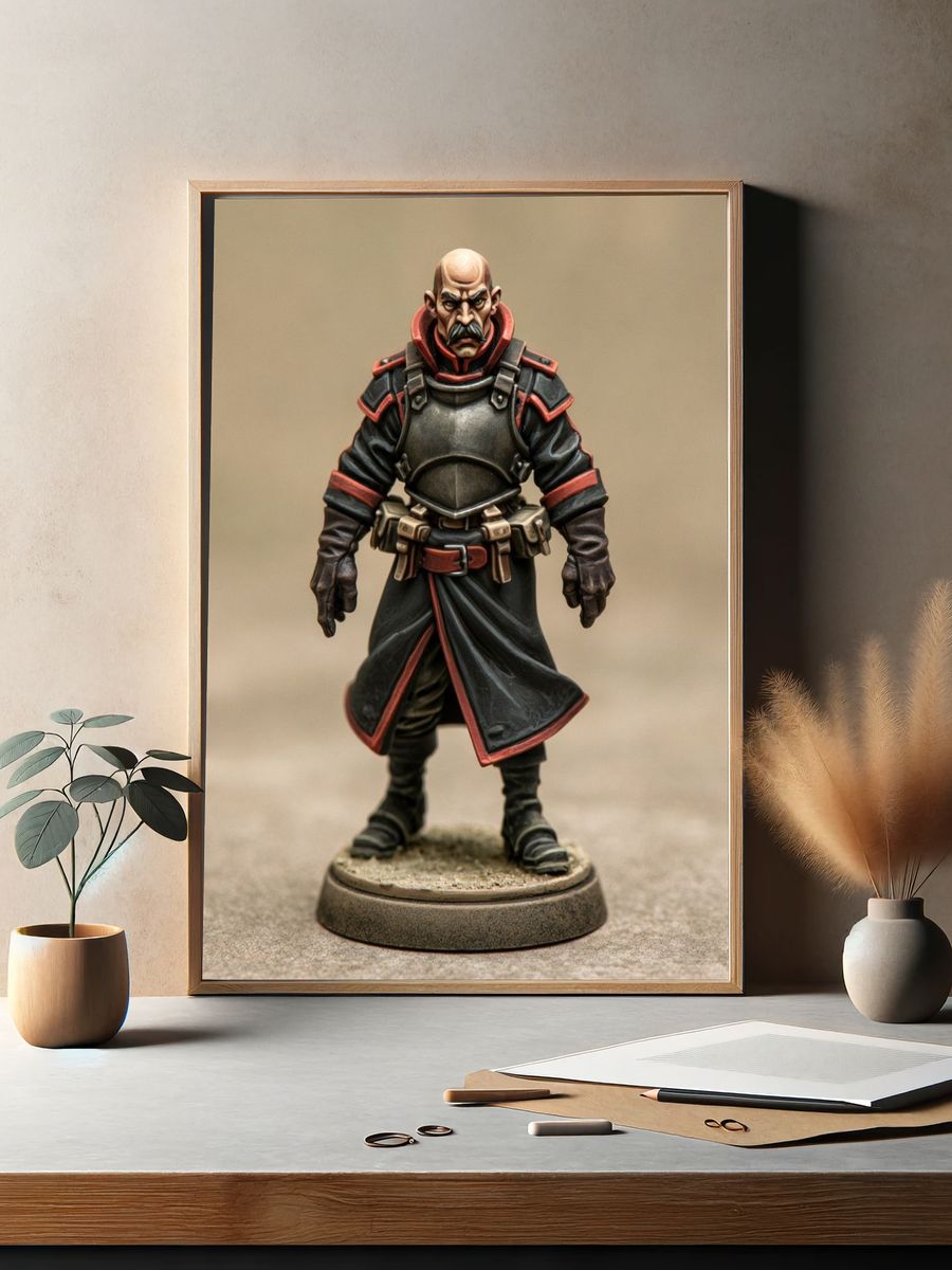 Armored Warlord Miniature Print. — room view 2
