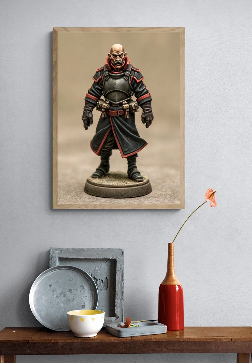 Armored Warlord Miniature Print. — room view 3